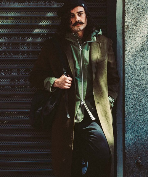 CRIMIE(クライミー)の「CASHMERE MELTON REVER CHESTER COAT(チェスターコート)」|カーキ