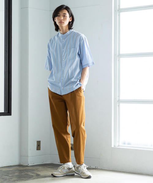 coen（コーエン）の「撥水ストレッチソフトテーパードタックチノパンツ（チノパンツ・メンズ・オリーブ/ネイビー/ブラウン・LARGE/X-LARGE/SMALL/MEDIUM）」の21枚目の写真