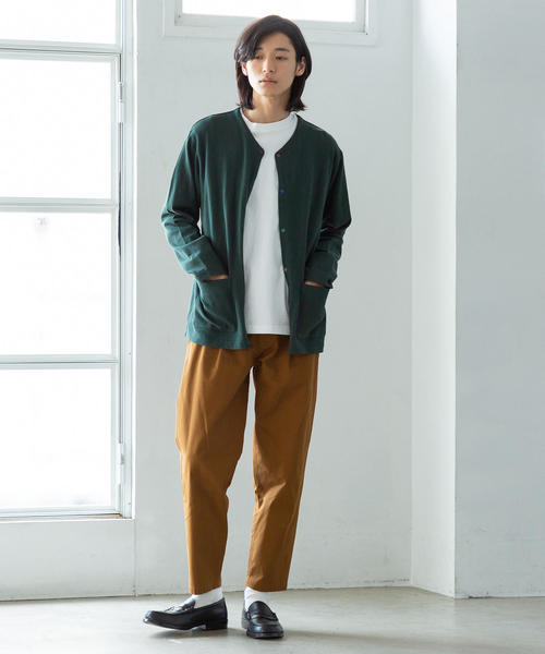 coen（コーエン）の「撥水ストレッチソフトテーパードタックチノパンツ（チノパンツ・メンズ・オリーブ/ネイビー/ブラウン・LARGE/X-LARGE/SMALL/MEDIUM）」の17枚目の写真