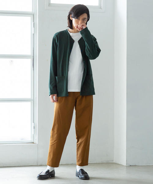 coen（コーエン）の「撥水ストレッチソフトテーパードタックチノパンツ（チノパンツ・メンズ・オリーブ/ネイビー/ブラウン・LARGE/X-LARGE/SMALL/MEDIUM）」の16枚目の写真