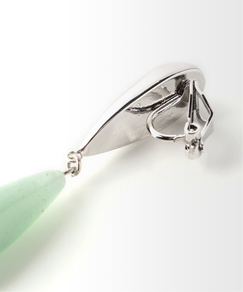 La TOTALITE（ラトータリテ）の「【Lapuis/ラピュイ】ドロップストーンイヤリング（イヤリング・レディース・ブラウン/グリーン/ピンク系その他・FREE）」の4枚目の写真