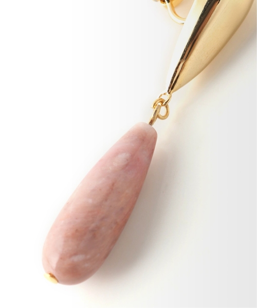 La TOTALITE（ラトータリテ）の「【Lapuis/ラピュイ】ドロップストーンイヤリング（イヤリング・レディース・ブラウン/グリーン/ピンク系その他・FREE）」の8枚目の写真