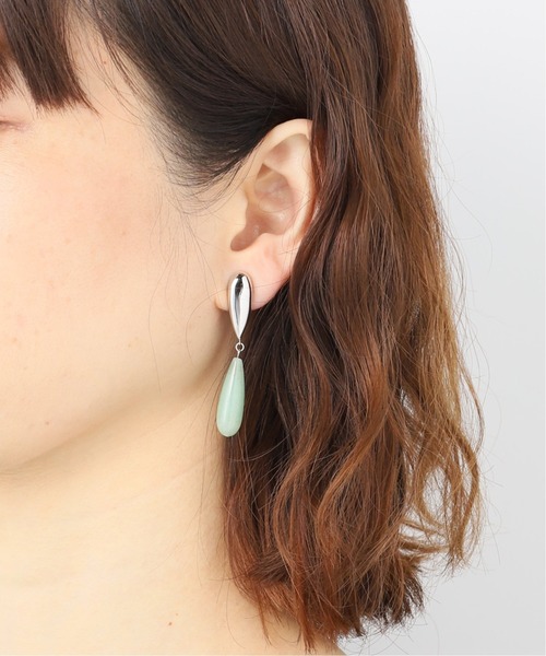 La TOTALITE（ラトータリテ）の「【Lapuis/ラピュイ】ドロップストーンイヤリング（イヤリング・レディース・ブラウン/グリーン/ピンク系その他・FREE）」の9枚目の写真