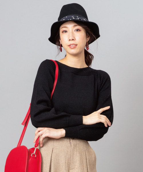 JETSET SOLO PLUS (ジェットセットソロプラス)の「【Derhy】ボートネックニット(ニット/セーター・レディース・ブラック/イエロー・36)」の2枚目の写真