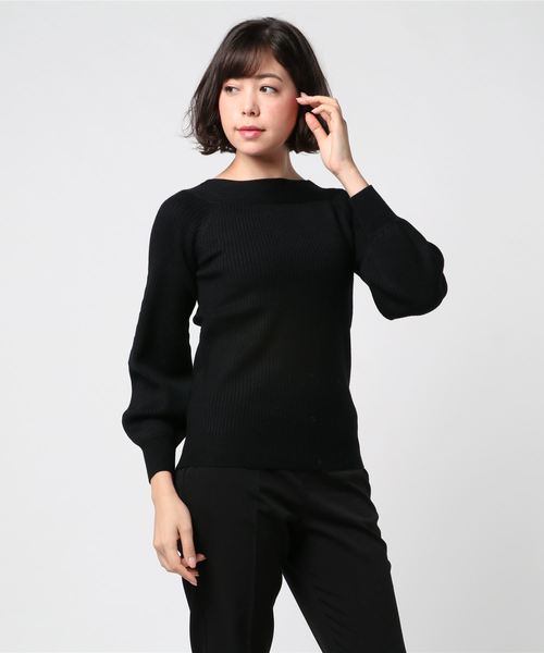 JETSET SOLO PLUS (ジェットセットソロプラス)の「【Derhy】ボートネックニット(ニット/セーター・レディース・ブラック/イエロー・36)」の4枚目の写真