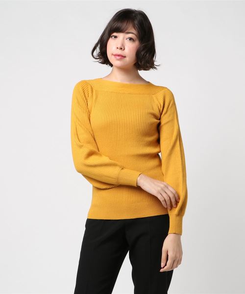 JETSET SOLO PLUS (ジェットセットソロプラス)の「【Derhy】ボートネックニット(ニット/セーター・レディース・ブラック/イエロー・36)」の3枚目の写真