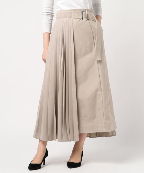 Skirt スカート Pleat スカート スカート 3way Clane クラネ のファッション セール Military Military