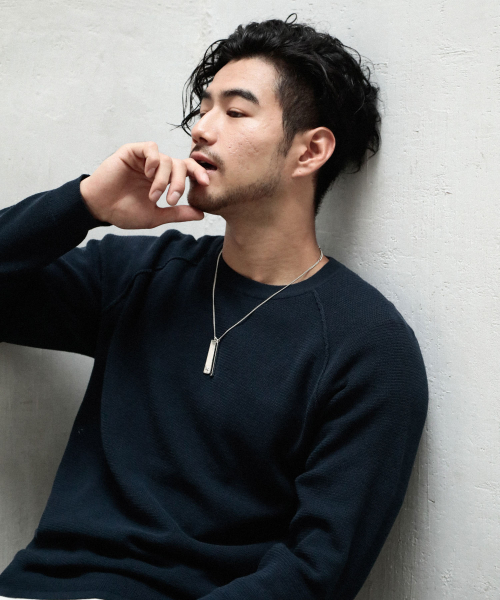 BAYFLOW（ベイフロー）の「ハイツイストフリガラプルオーバー（ニット/セーター・メンズ・ネイビー/オレンジ/ブラウン系その他・SMALL/MEDIUM/LARGE）」の3枚目の写真