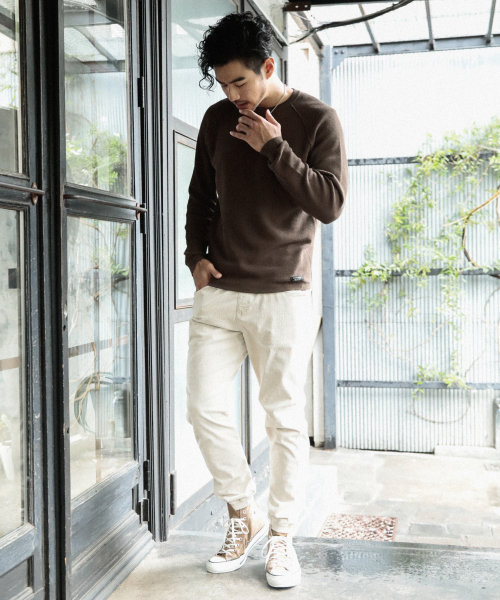 BAYFLOW（ベイフロー）の「ハイツイストフリガラプルオーバー（ニット/セーター・メンズ・ネイビー/オレンジ/ブラウン系その他・SMALL/MEDIUM/LARGE）」の19枚目の写真