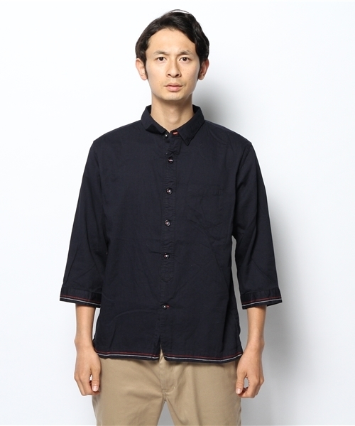 CIAOPANIC（チャオパニック）の「【Ciaopanic】ピケチェーンSTシャツ7S（シャツ/ブラウス・メンズ・ホワイト/ネイビー・LARGE/MEDIUM）」の8枚目の写真