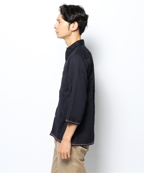 CIAOPANIC（チャオパニック）の「【Ciaopanic】ピケチェーンSTシャツ7S（シャツ/ブラウス・メンズ・ホワイト/ネイビー・LARGE/MEDIUM）」の9枚目の写真