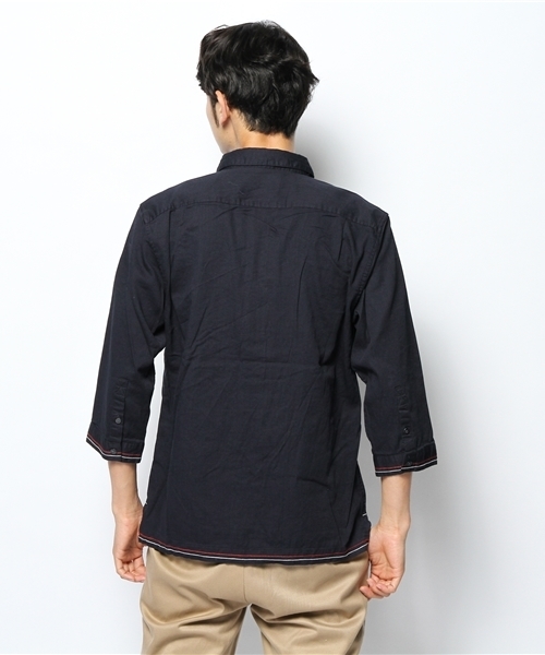 CIAOPANIC（チャオパニック）の「【Ciaopanic】ピケチェーンSTシャツ7S（シャツ/ブラウス・メンズ・ホワイト/ネイビー・LARGE/MEDIUM）」の10枚目の写真