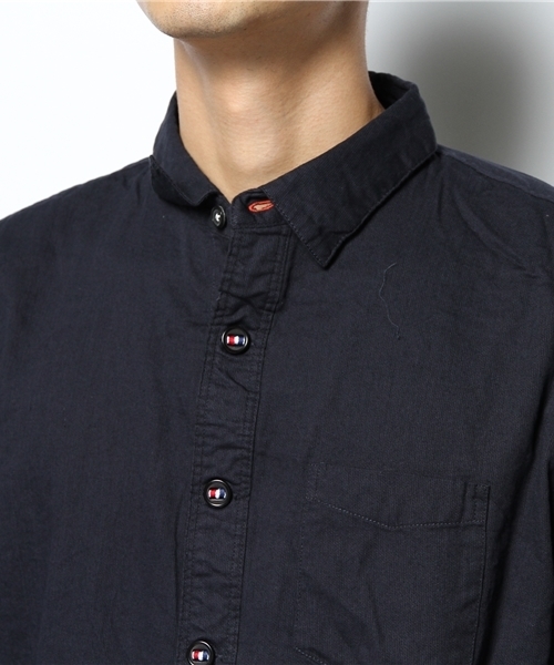 CIAOPANIC（チャオパニック）の「【Ciaopanic】ピケチェーンSTシャツ7S（シャツ/ブラウス・メンズ・ホワイト/ネイビー・LARGE/MEDIUM）」の3枚目の写真