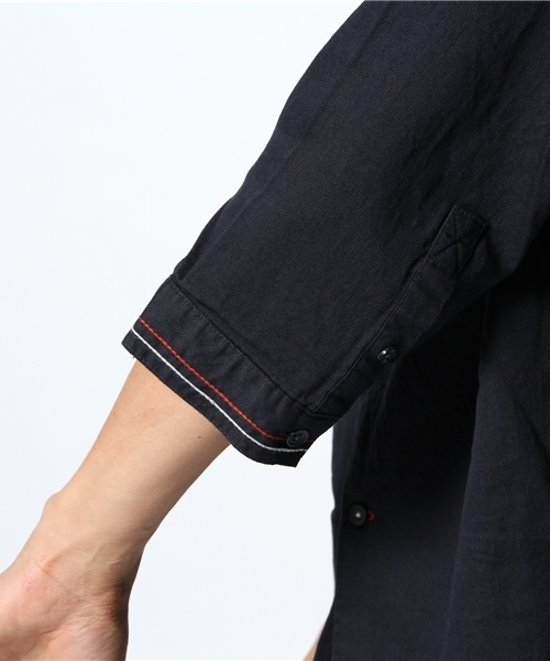 CIAOPANIC（チャオパニック）の「【Ciaopanic】ピケチェーンSTシャツ7S（シャツ/ブラウス・メンズ・ホワイト/ネイビー・LARGE/MEDIUM）」の4枚目の写真