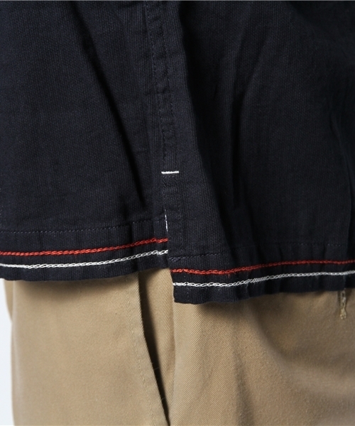 CIAOPANIC（チャオパニック）の「【Ciaopanic】ピケチェーンSTシャツ7S（シャツ/ブラウス・メンズ・ホワイト/ネイビー・LARGE/MEDIUM）」の6枚目の写真