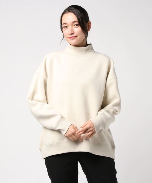 LOWRYS FARM(ローリーズファーム)の「ハイネックチュニックウラケプルオーバー 861699(スウェット・レディース・ブラウン/グレー/アイボリー/グリーン・FREE)」の14枚目の写真