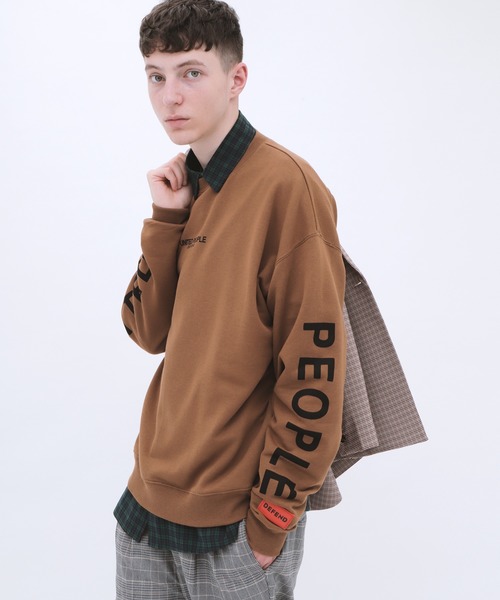 UNITED PEOPLE（ユナイテッドピープル）の「【UNITED PEOPLE / ユナイテッドピープル】 別注 オーバーサイズ プルオーバースウェット（スウェット・メンズ・ホワイト/ブラック/ブラウン・FREE）」の3枚目の写真
