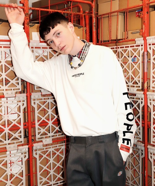 UNITED PEOPLE（ユナイテッドピープル）の「【UNITED PEOPLE / ユナイテッドピープル】 別注 オーバーサイズ プルオーバースウェット（スウェット・メンズ・ホワイト/ブラック/ブラウン・FREE）」の2枚目の写真