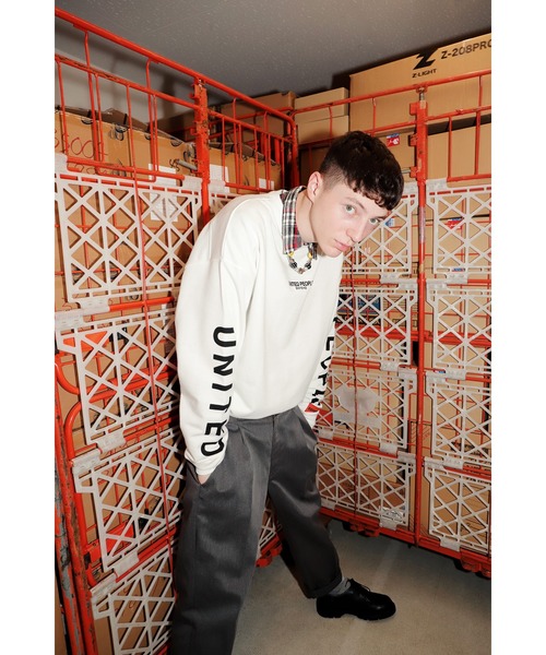 UNITED PEOPLE（ユナイテッドピープル）の「【UNITED PEOPLE / ユナイテッドピープル】 別注 オーバーサイズ プルオーバースウェット（スウェット・メンズ・ホワイト/ブラック/ブラウン・FREE）」の6枚目の写真