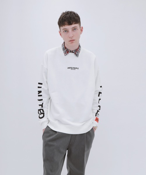 UNITED PEOPLE（ユナイテッドピープル）の「【UNITED PEOPLE / ユナイテッドピープル】 別注 オーバーサイズ プルオーバースウェット（スウェット・メンズ・ホワイト/ブラック/ブラウン・FREE）」の18枚目の写真