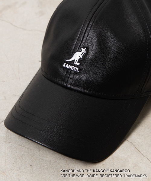 KANGOL(カンゴール)の「∴WEGO/KANGOL別注フェイクレザーローキャップ(キャップ・メンズ・ブラック・FREE)」の10枚目の写真