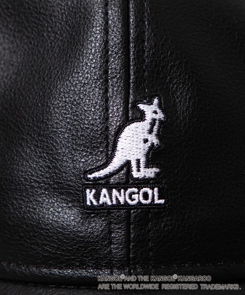 KANGOL(カンゴール)の「∴WEGO/KANGOL別注フェイクレザーローキャップ(キャップ・メンズ・ブラック・FREE)」の5枚目の写真