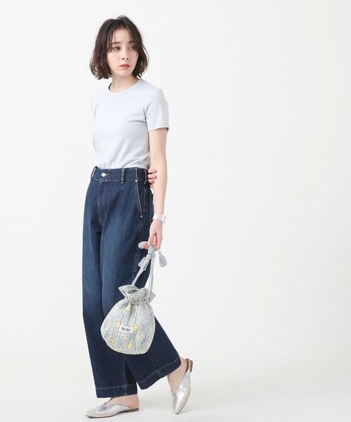 coen（コーエン）の「【WEB限定サイズ：XL】USAコットンデニムワイドパンツ#（デニムパンツ・レディース・ネイビー/コバルトブルー/ライトブルー・LARGE/MEDIUM/SMALL/X-LARGE）」の20枚目の写真