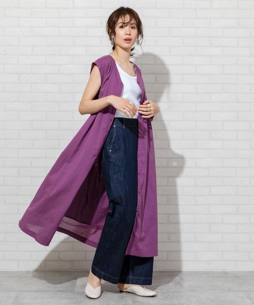 coen（コーエン）の「【WEB限定サイズ：XL】USAコットンデニムワイドパンツ#（デニムパンツ・レディース・ネイビー/コバルトブルー/ライトブルー・LARGE/MEDIUM/SMALL/X-LARGE）」の6枚目の写真