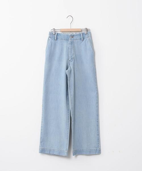 coen（コーエン）の「【WEB限定サイズ：XL】USAコットンデニムワイドパンツ#（デニムパンツ・レディース・ネイビー/コバルトブルー/ライトブルー・LARGE/MEDIUM/SMALL/X-LARGE）」の5枚目の写真