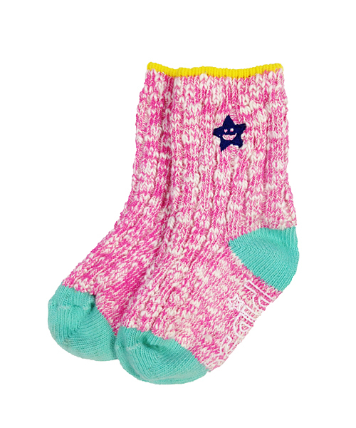 X-girl Stages（エックスガールステージス）の「CLOUDY  MIX  SOCKS（ソックス/靴下・キッズ・ブラック/ピンク/パープル/オレンジ・MEDIUM/LARGE/SMALL）」の3枚目の写真