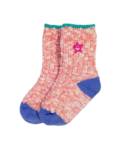 X-girl Stages（エックスガールステージス）の「CLOUDY  MIX  SOCKS（ソックス/靴下・キッズ・ブラック/ピンク/パープル/オレンジ・MEDIUM/LARGE/SMALL）」の4枚目の写真