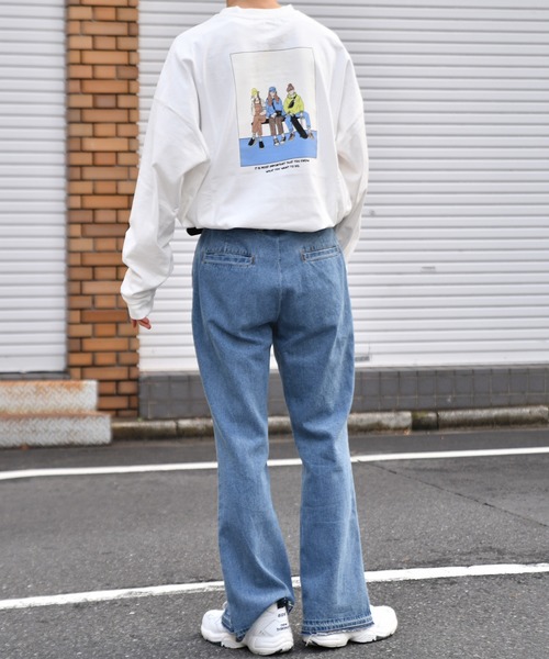 kutir(クティール)の「ストリートガールロンT(Tシャツ/カットソー・メンズ・ライトブルー/オフホワイト/ライトグリーン・SMALL/MEDIUM/LARGE)」の9枚目の写真