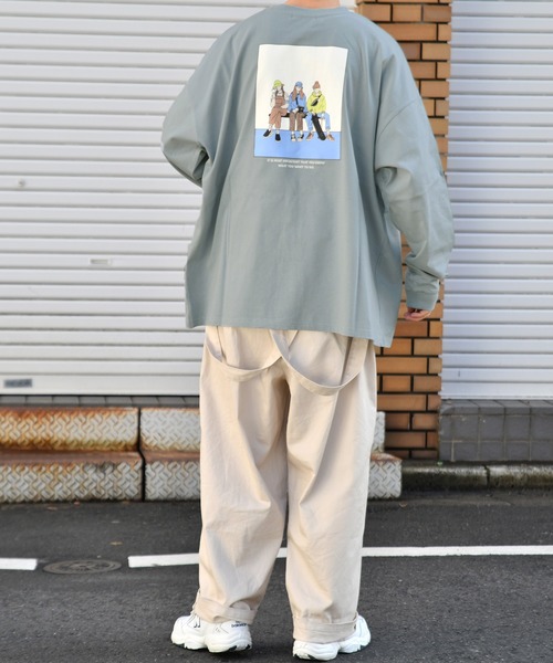 kutir(クティール)の「ストリートガールロンT(Tシャツ/カットソー・メンズ・ライトブルー/オフホワイト/ライトグリーン・SMALL/MEDIUM/LARGE)」の14枚目の写真