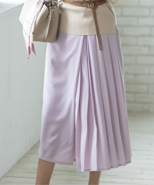 12Twelve Agenda（トゥエルブ　アジェンダ）の「プリーツ切替ラップ風パンツ（その他パンツ・レディース・ネイビー/ミント/ラベンダー・M）」の7枚目の写真