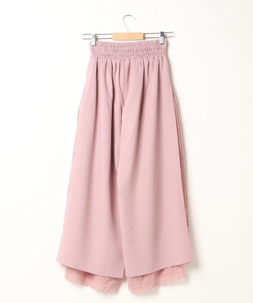 axes femme(アクシーズファム)の「サイドプリーツパンツ(その他パンツ・レディース・ブラック/ピンク/グリーン・MEDIUM)」の4枚目の写真
