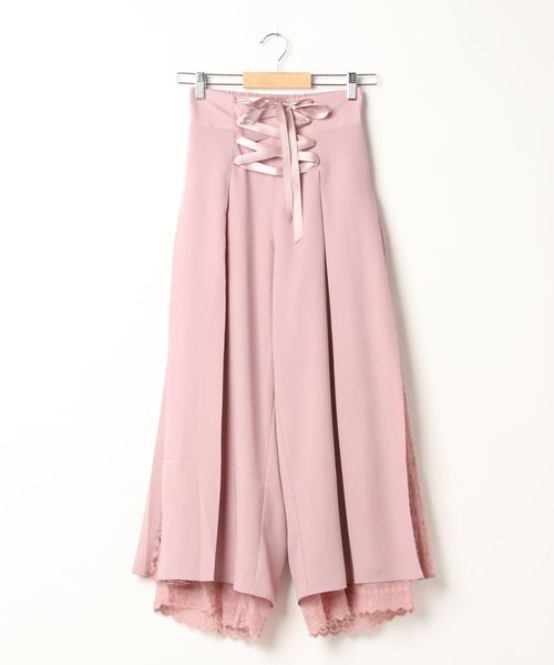 axes femme(アクシーズファム)の「サイドプリーツパンツ(その他パンツ・レディース・ブラック/ピンク/グリーン・MEDIUM)」の6枚目の写真