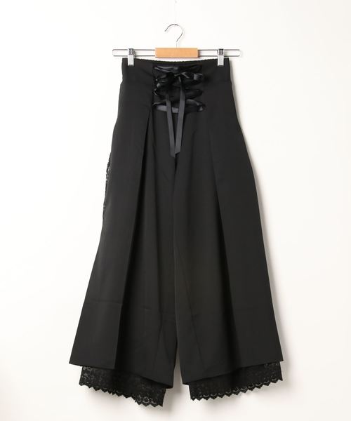 axes femme(アクシーズファム)の「サイドプリーツパンツ(その他パンツ・レディース・ブラック/ピンク/グリーン・MEDIUM)」の5枚目の写真