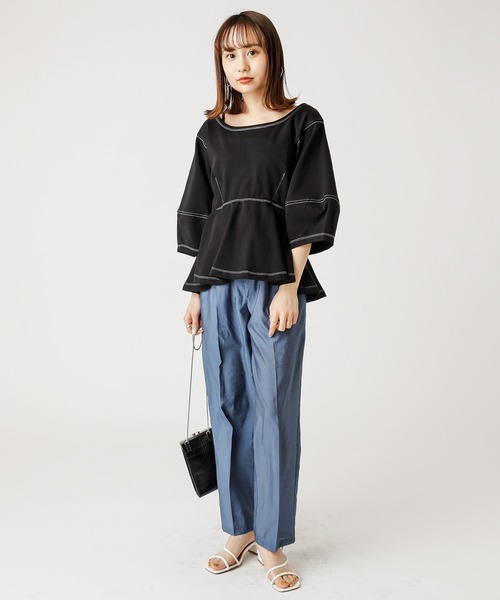 mystic（ミスティック）の「シアーパンツ（その他パンツ・レディース・オフホワイト/オレンジ/ブルー・1/2）」の6枚目の写真