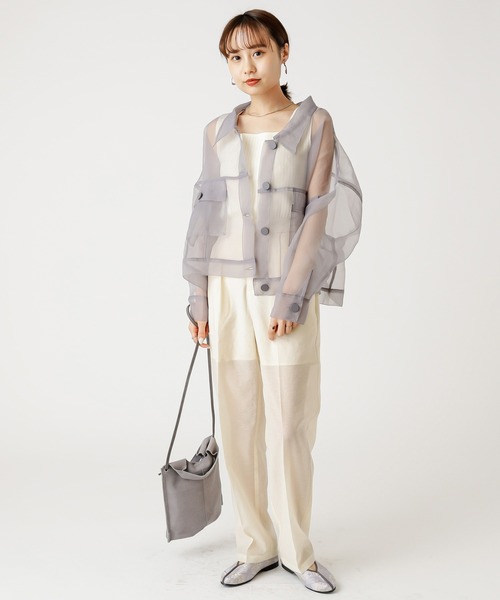 mystic（ミスティック）の「シアーパンツ（その他パンツ・レディース・オフホワイト/オレンジ/ブルー・1/2）」の4枚目の写真