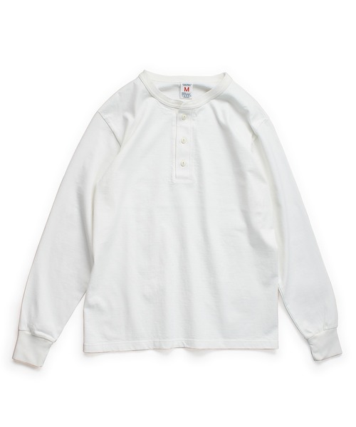 Denime(ドゥニーム)の「BASIC CUTSEW LS HENLEYNECK TEE(Tシャツ/カットソー・メンズ・スミクロ/ネイビー/ホワイト/ライトブラウン・LARGE/MEDIUM/SMALL/X-LARGE/X-SMALL)」の2枚目の写真