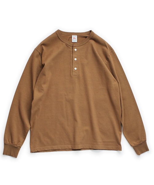 Denime(ドゥニーム)の「BASIC CUTSEW LS HENLEYNECK TEE(Tシャツ/カットソー・メンズ・スミクロ/ネイビー/ホワイト/ライトブラウン・LARGE/MEDIUM/SMALL/X-LARGE/X-SMALL)」の1枚目の写真