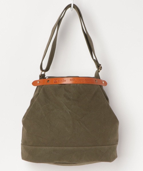 SUOLO(スオーロ)の「CROP 2(ショルダーバッグ・メンズ・ブラック/グレー/オリーブ/オレンジ/ブルー/サンドベージュ/キャメル・FREE)」の5枚目の写真