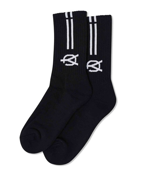 OY(オーワイ)の「『OY/オーワイ』LOGO LINE SOCKS/ロゴラインソックス(ソックス/靴下・メンズ・ホワイト/ブラック・FREE)」の2枚目の写真