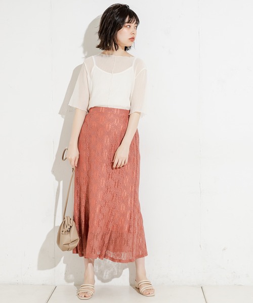 natural couture（ナチュラルクチュール）の「くしゅくしゅシアーブラウス+キャミソールセット（シャツ/ブラウス・レディース・オフホワイト/ブラック/サックスブルー/ライム/ブラウン・FREE）」の10枚目の写真