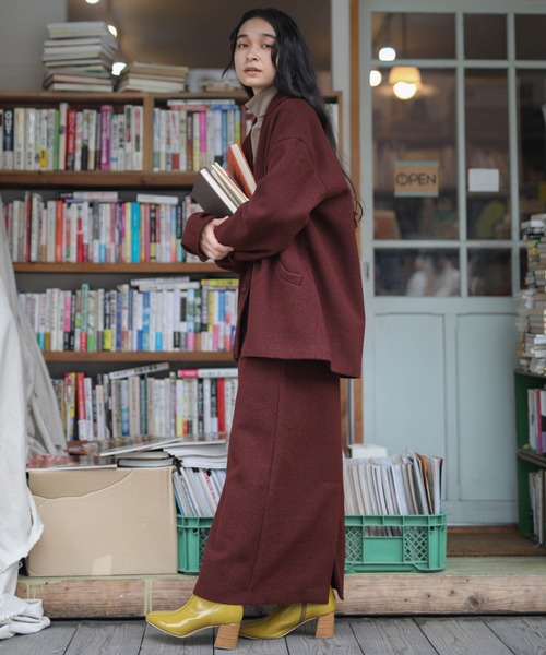 ツイードカーブポケットジャケット（テーラードジャケット）｜select