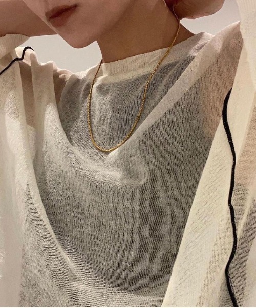 SBG（エスビー）の「SBG ベネチアンステンレスチェーンネックレス（ネックレス・メンズ・シルバー/シルバー系その他/シルバー系その他2/ゴールド/ゴールド系その他/ゴールド系その他2/シルバー系その他3/ゴールド系その他3・55cm/B/E/H/I/A/C/D/G/F）」の11枚目の写真