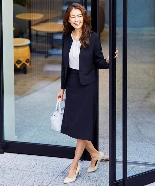 セットアップ対応 セレモニーダブルクロス ノーカラー ジャケット ANY SIS｜【セットアップ対応】セレモニーダブルクロス ノー