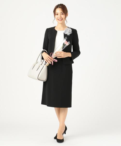 ANY SIS(エニィスィス)の「【セットアップ対応】セレモニーダブルクロス ノーカラー ジャケット(ノーカラージャケット・レディース・ブラック系/ネイビー系・1/2/3)」の20枚目の写真