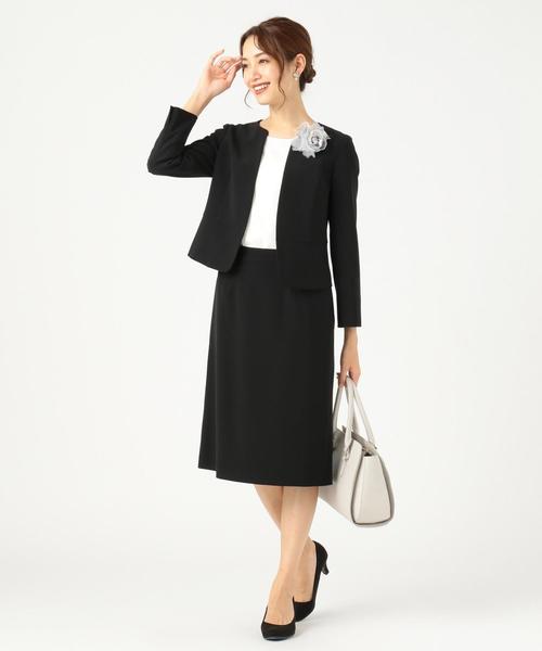 ANY SIS(エニィスィス)の「【セットアップ対応】セレモニーダブルクロス ノーカラー ジャケット(ノーカラージャケット・レディース・ブラック系/ネイビー系・1/2/3)」の19枚目の写真