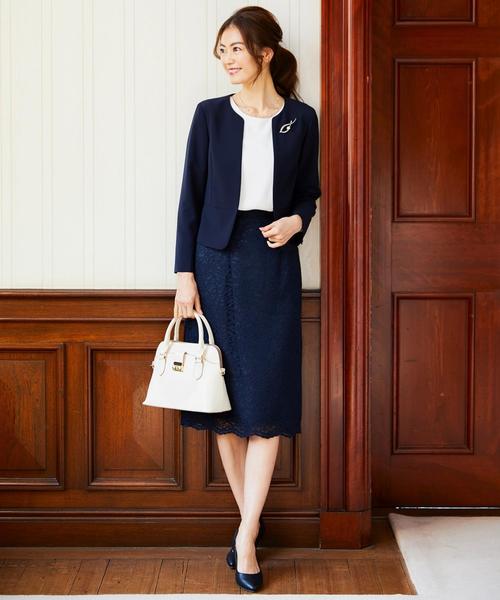 ANY SIS(エニィスィス)の「【セットアップ対応】セレモニーダブルクロス ノーカラー ジャケット(ノーカラージャケット・レディース・ブラック系/ネイビー系・1/2/3)」の17枚目の写真